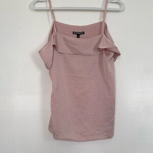 Express Blush Pink Ruffle Trim Camisole